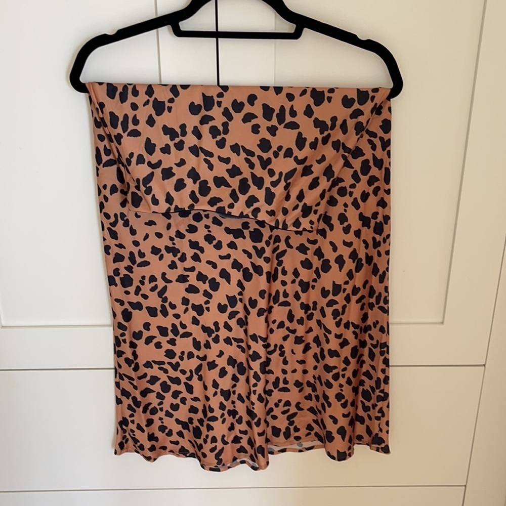 Urban Outfitters Leopard Print Maxi Satin Skirt - Picture 7 of 8